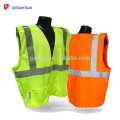 China Manufacturer 100% Polyester Mesh Safety Work Vests Hi Vis Road Clothing With 2" Silver Tape Reflective Class 2